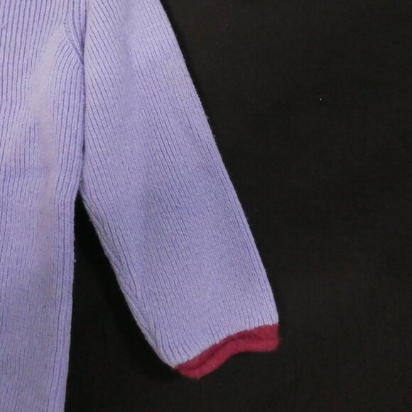 BABY GAP | 3XL - 3 years | Lilac Star Motif Sweater with Burgundy Accents - Picture 12 of 14